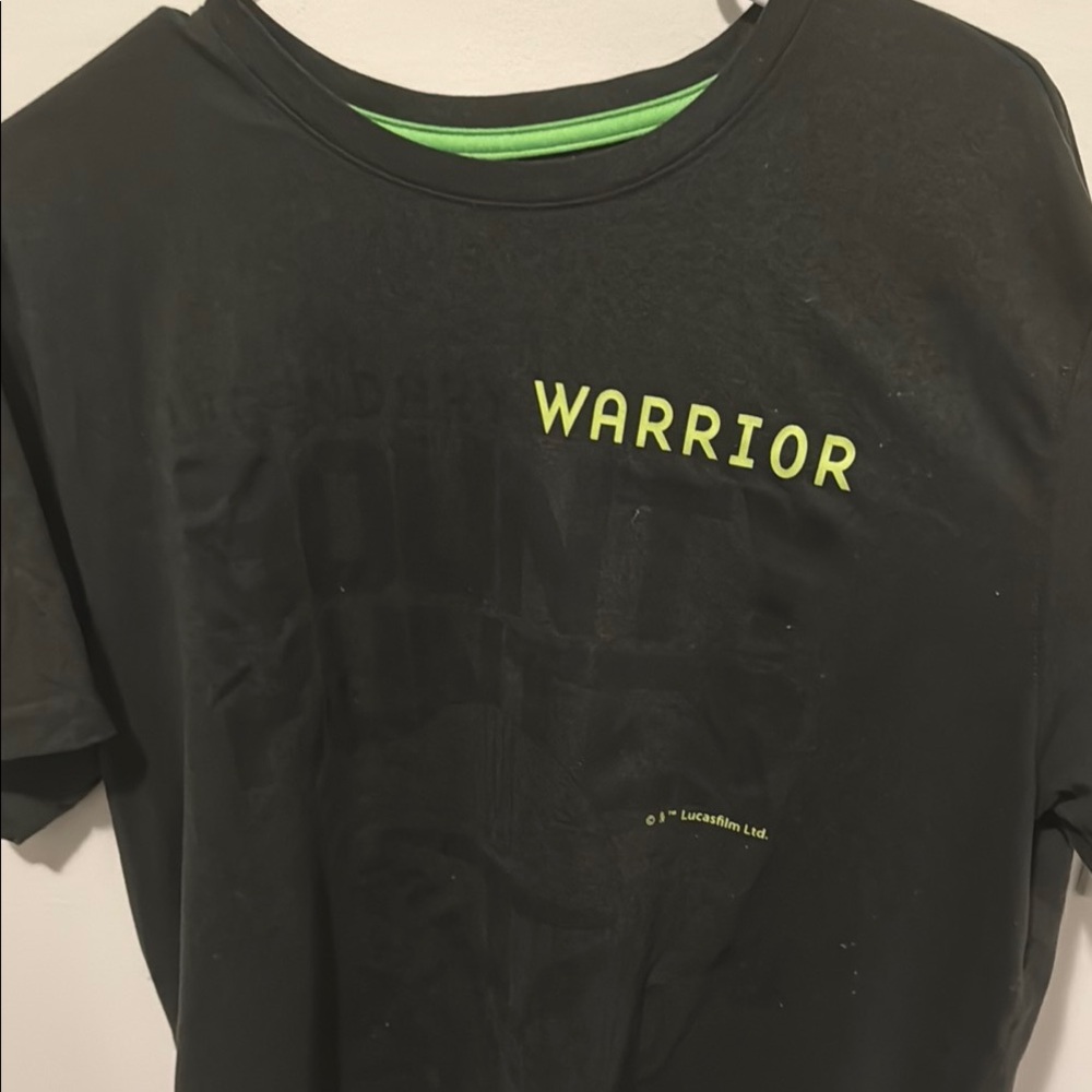 Warrior Star Wars Graphic T-Shirt in Black and Neon Green